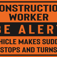 Construction HD vehicle magnet for steel Body Hi-Vis Reflective Orange BE Alert