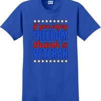 IF YOU ENJOY FREEDOM THANK A VETERAN, Veterans day Soldier USA Support T-Shirt