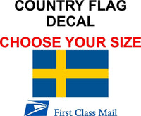 
              SWEDISH COUNTRY FLAG, STICKER, DECAL, 5YR VINYL, Flag of Sweden COUNTRY FLAG
            