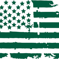 Dodge RAM Back Window Distressed American Flag Decal 2009-2018