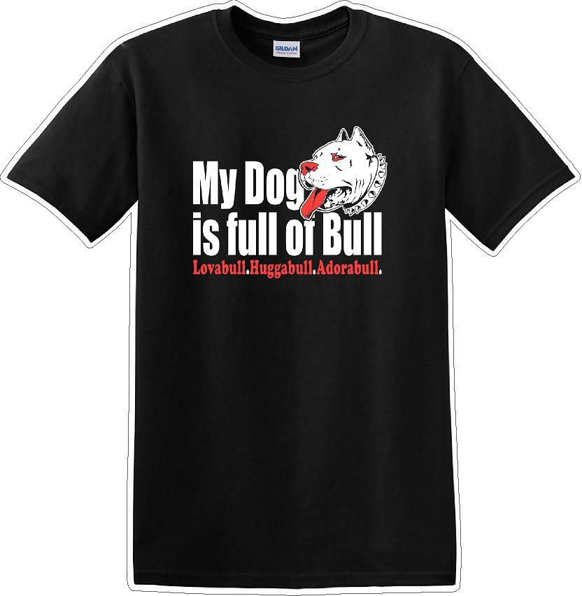 DOG full of bull  adorabull - Dog- Novelty T-shirt