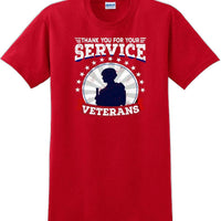 THANK YOU FOR YOUR SERVICE VETERANS , Veterans day Soldier USA Support T-Shirt
