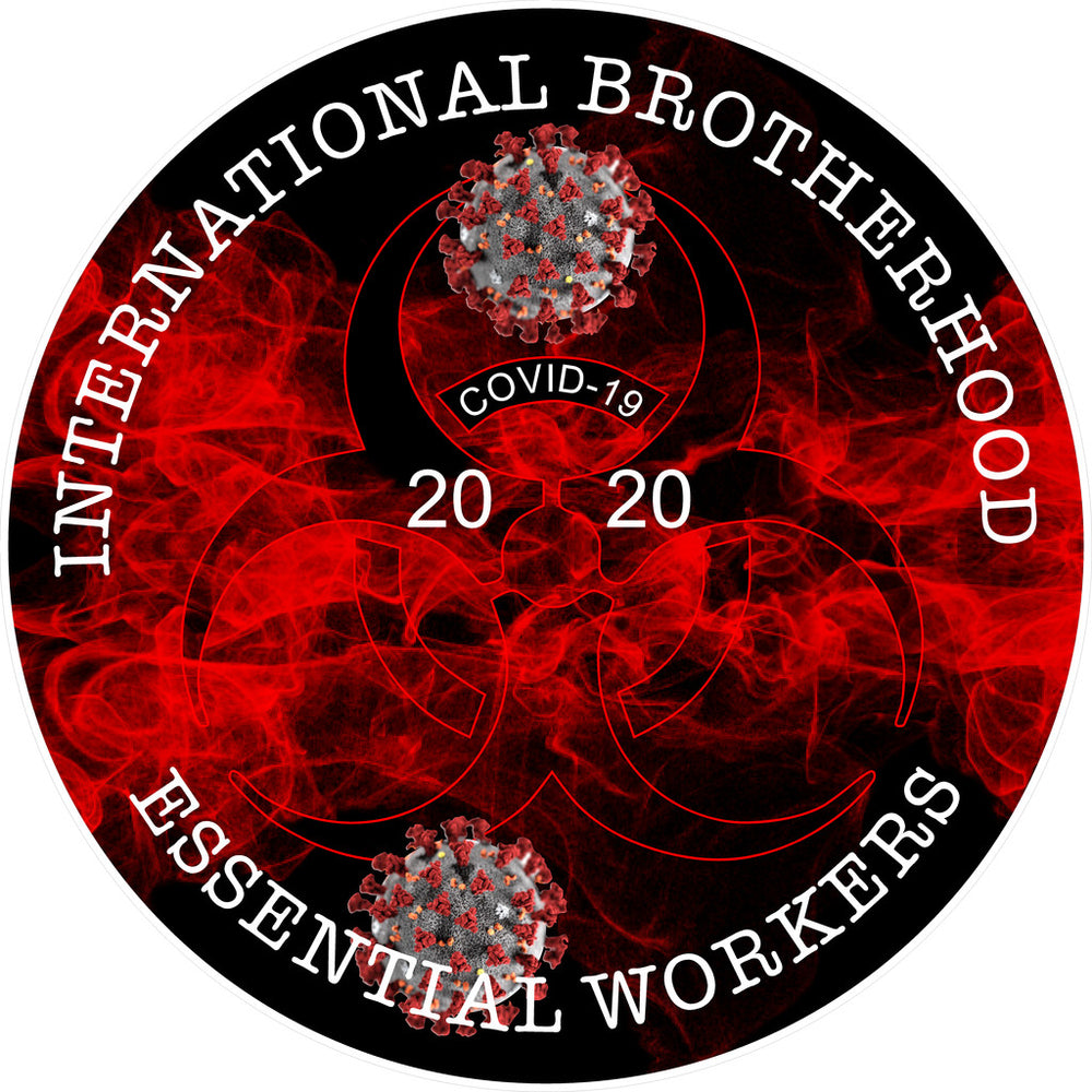 International brotherhood Essential Worker 2020 Decal hard hat Sticker-decal 5yr