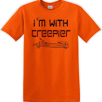 I'M WITH CREEPIER POINTING RIGHT - Halloween - Novelty T-shirt