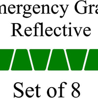 Green HELMET TETS TETRAHEDRONS HELMET STICKER  EMT EMERGENCY GRADE REFLECTIVE