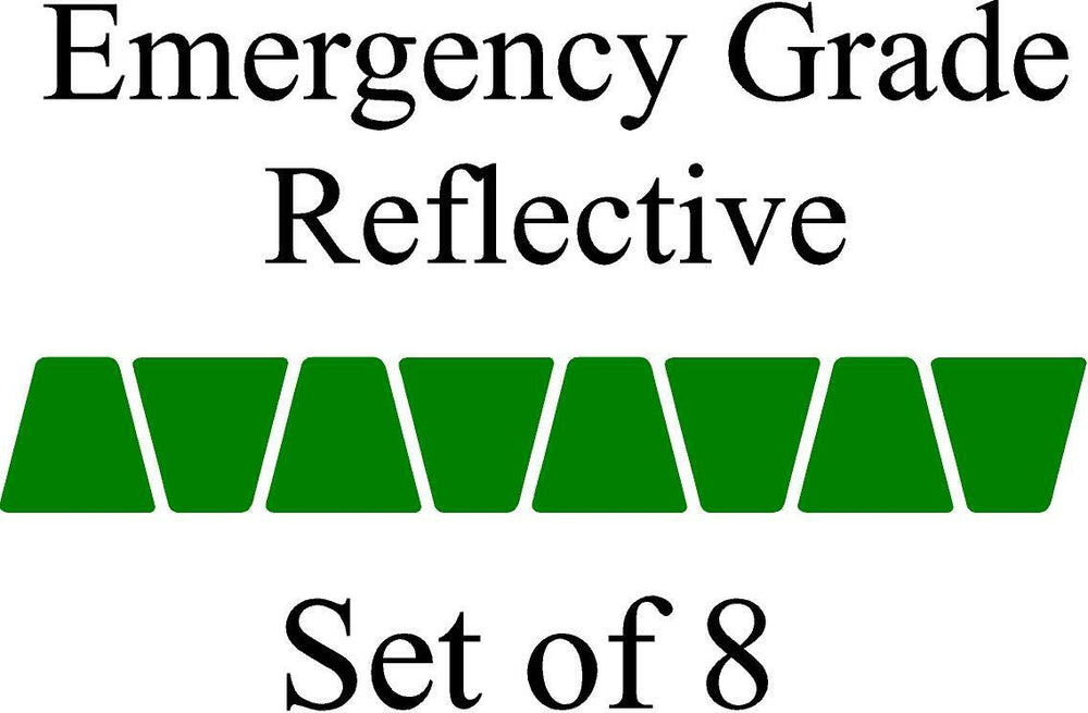 Green HELMET TETS TETRAHEDRONS HELMET STICKER  EMT EMERGENCY GRADE REFLECTIVE
