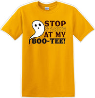 
              STOP STARING AT MY BOO-TEE - Halloween - Novelty T-shirt
            