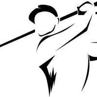 Golf Player Decal Sticker Multi Color Options Champion window car truck irons