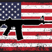 AR15 USA FLAG, STICKER, DECAL, 5YR VINYL, AR15 Grunge USA Flag TS