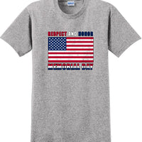 RESPECT AND HONOR MEMORIAL DAY, Veterans day Soldier USA Support T-Shirt