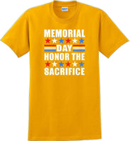 
              MEMORIAL DAY HONOR THE SACRIFICE , Veterans day Soldier USA Support T-Shirt
            