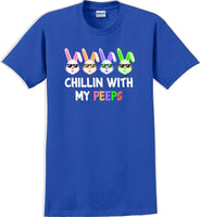 
              Chillin with my PEEPS - Distressed Design adult Easter T-shirt SM-5XL 13 COLORS
            