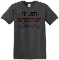 
              I'M WITH CREEPIER POINTING RIGHT - Halloween - Novelty T-shirt
            