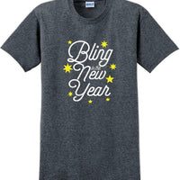 Bling in the New Year with stars T-Shirt - New Years Shirt - 12 color choices