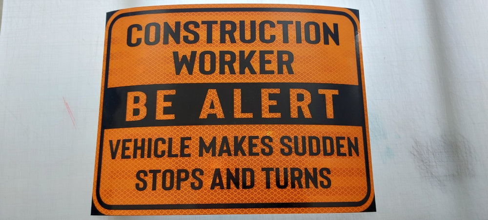 Construction HD vehicle magnet for steel Body Hi-Vis Reflective Orange BE Alert