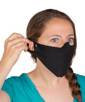 
              QTY-5 Mask Lightweight SUPER SOFT Fabric Face mask Black cotton Essential Worker
            
