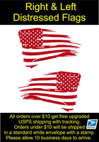 
              American Flag Distressed Right & Left Vinyl Decal Sticker  14 Colors 6yr vinyl
            