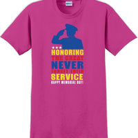 HONORING THE GREAT NEVER FORGET, Veterans day Soldier USA Support T-Shirt