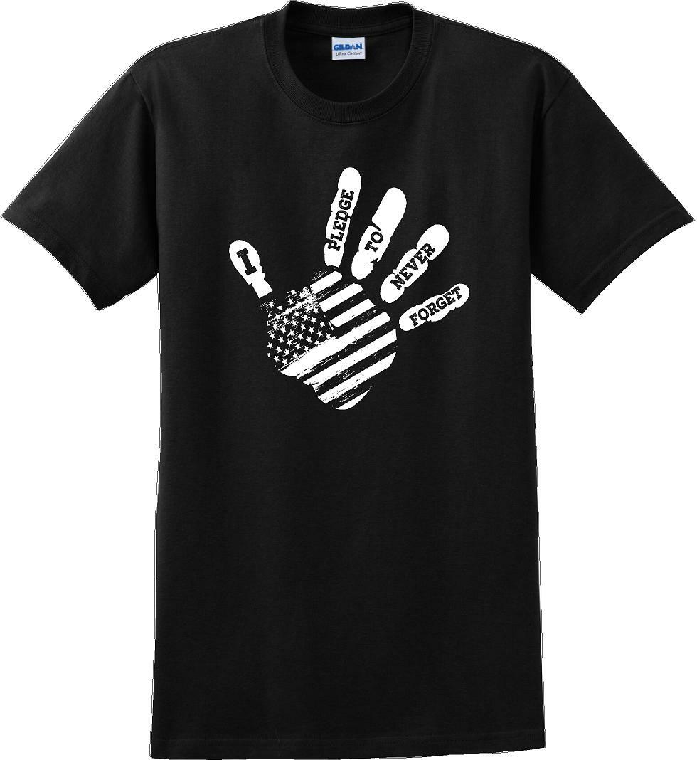 I PLEDGE TO NEVER FORGET, Veterans day Soldier USA Support T-Shirt
