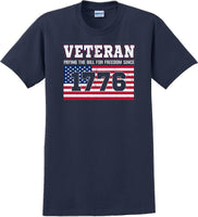 
              VETERAN PAYING THE BILL SINCE 1776 Veterans day Soldier USA Support T-Shirt
            