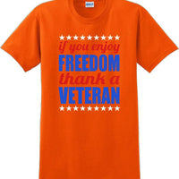 IF YOU ENJOY FREEDOM THANK A VETERAN, Veterans day Soldier USA Support T-Shirt