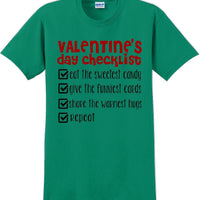 Valentine's Day Checklist  - Valentine's Day Shirts - V-Day shirts