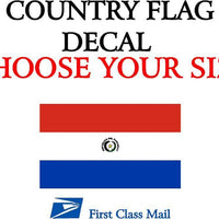 PARAGUAYAN COUNTRY FLAG, STICKER, DECAL, 5YR VINYL, STATE FLAG