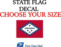 
              ARKANSAS STATE FLAG, STICKER, DECAL, state flag of Arkansas 5 YR VINYL
            
