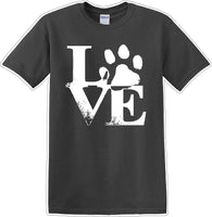 
              Love dog paw print - Dog- Novelty T-shirt
            