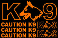 
              Caution K9 Unit Set - Die-cut Vinyl Decal -Car / Truck / Window Sticker Kit - K1
            