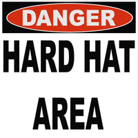 
              Coroplast Construction Signs - 48" x 48" - Qty 2 - Danger Hard Hat Area
            