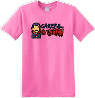 
              CAREFUL I BITE - Halloween - Novelty T-shirt
            