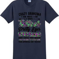 Crazy Tattooed Grandma T-Shirt - 12 color choices