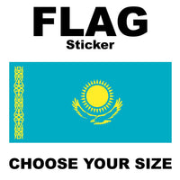 flag of Kazakhstan  FLAG, STICKER, DECAL, 5YR VINYL,  FLAG