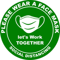 Please wear a face mask window Decal sticker social distancing Choose your color