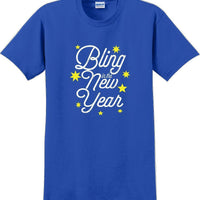 Bling in the New Year with stars T-Shirt - New Years Shirt - 12 color choices