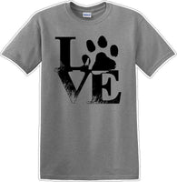 
              Love dog paw print - Dog- Novelty T-shirt
            