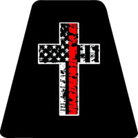 
              Thin Red Line Cross - BLACK TETS TETRAHEDRONS HELMET STICKER FIRE REFLECTIVE
            