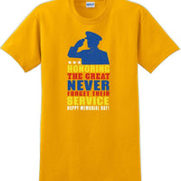 HONORING THE GREAT NEVER FORGET, Veterans day Soldier USA Support T-Shirt