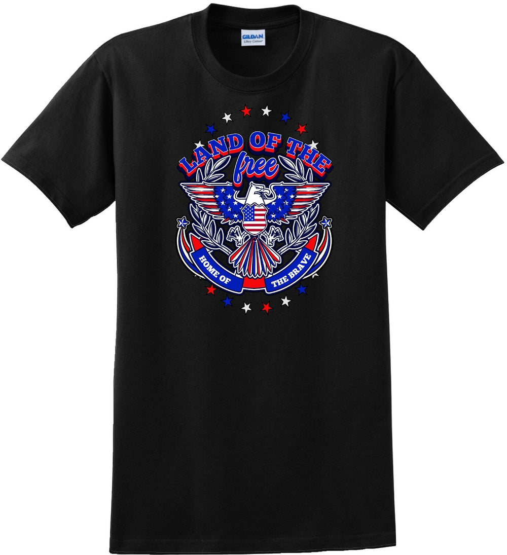 Land of the free home of the Brave memorial day / 4th of July shirt -13 colors