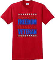 
              IF YOU ENJOY FREEDOM THANK A VETERAN, Veterans day Soldier USA Support T-Shirt
            