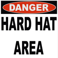 Coroplast Construction Signs - 48" x 48" - Qty 2 - Danger Hard Hat Area