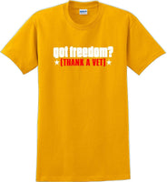 
              GOT FREEDOM? THANK A VET, Veterans day Soldier USA Support T-Shirt
            