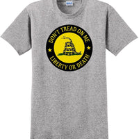 Don't Tread On Me SHIRT LIBERTY OR DEATH Gadsden Flag 2nd Guns SM-5XL-DTOMS1