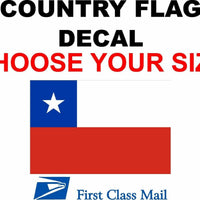 CHILE COUNTRY FLAG, STICKER, DECAL, 5YR VINYL, Country Flag of Chile