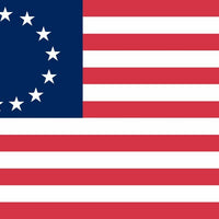 Betsy Ross American FLAG 13 star, STICKER, DECAL, 5YR VINYL, STATE FLAG