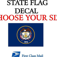 UTAH STATE FLAG, STICKER, DECAL, 5 YR VINYL State Flag of Utah