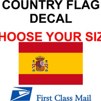SPANISH COUNTRY FLAG, STICKER, DECAL, 5YR VINYL, STATE FLAG