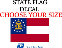 
              GEORGIA STATE FLAG, STICKER, DECAL, state flag og Georgia 5 YR VINYL
            