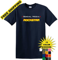 
              Social Media Rockstar - Funny shirt - short sleeved T-shirt TSM11
            
